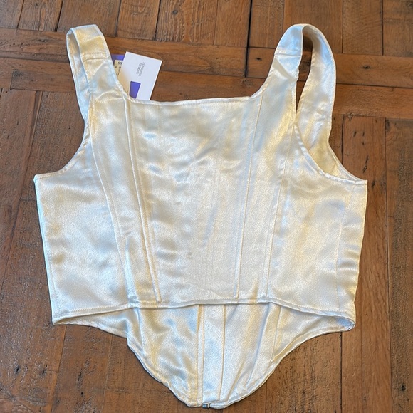 Future Collective Ivory Corset Top - Picture 2 of 2